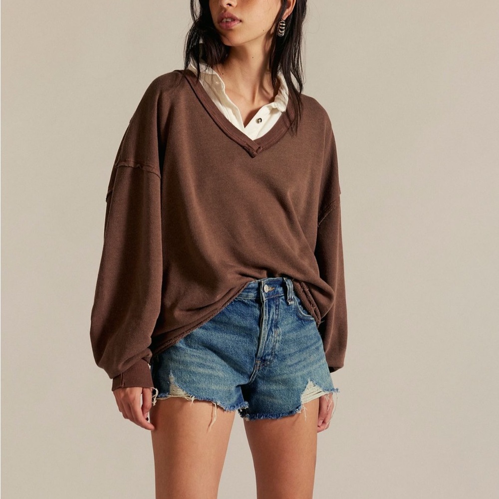 Free People Venice V-neck Sweatshirt